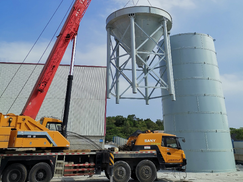 Concluímos com sucesso a instalação silso da planta de mistura de cimento em Hanói, no Vietnã